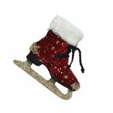 Decoris Hanging Polyester Foam Skates with Fur 16cm